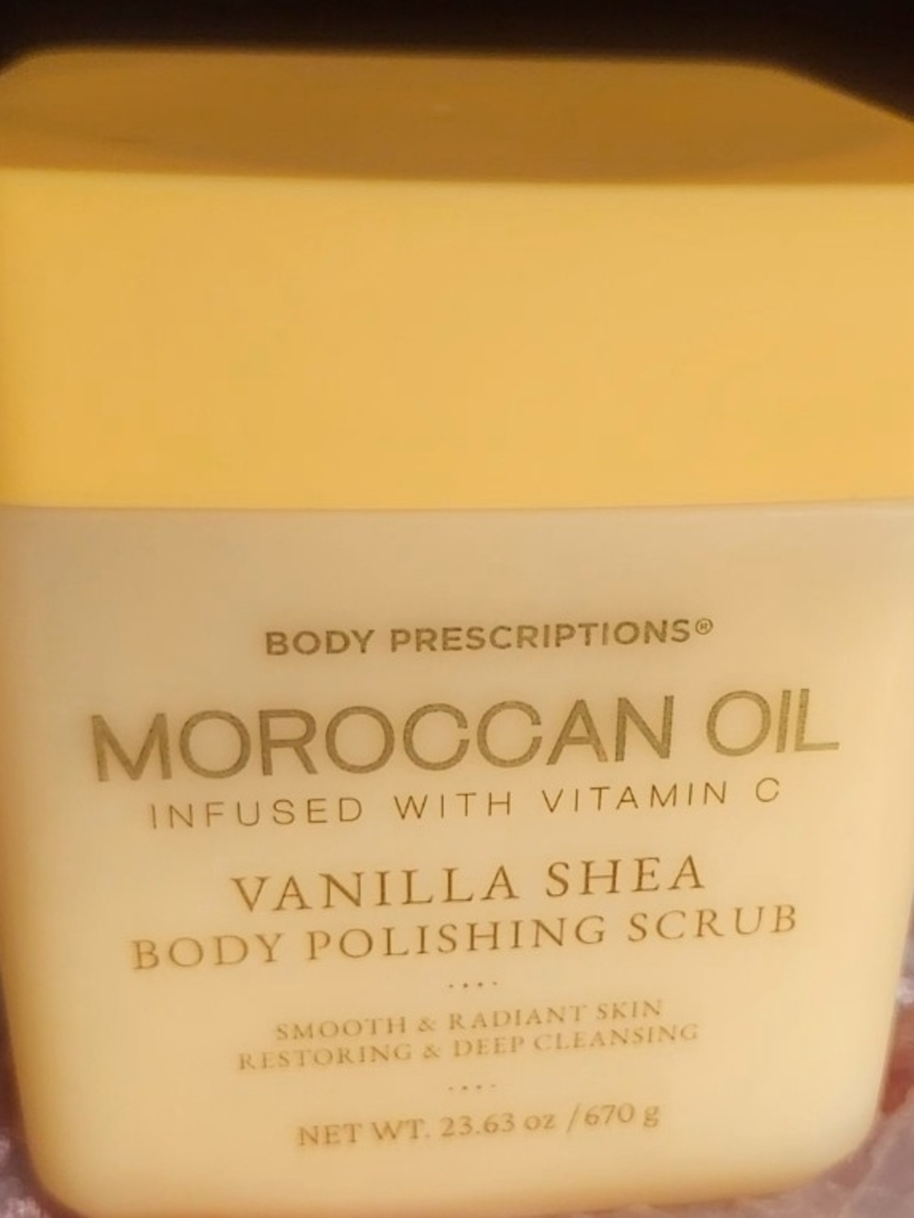 Moroccan Oil Vanilla Shea Body Polishing Scrub — Yellow